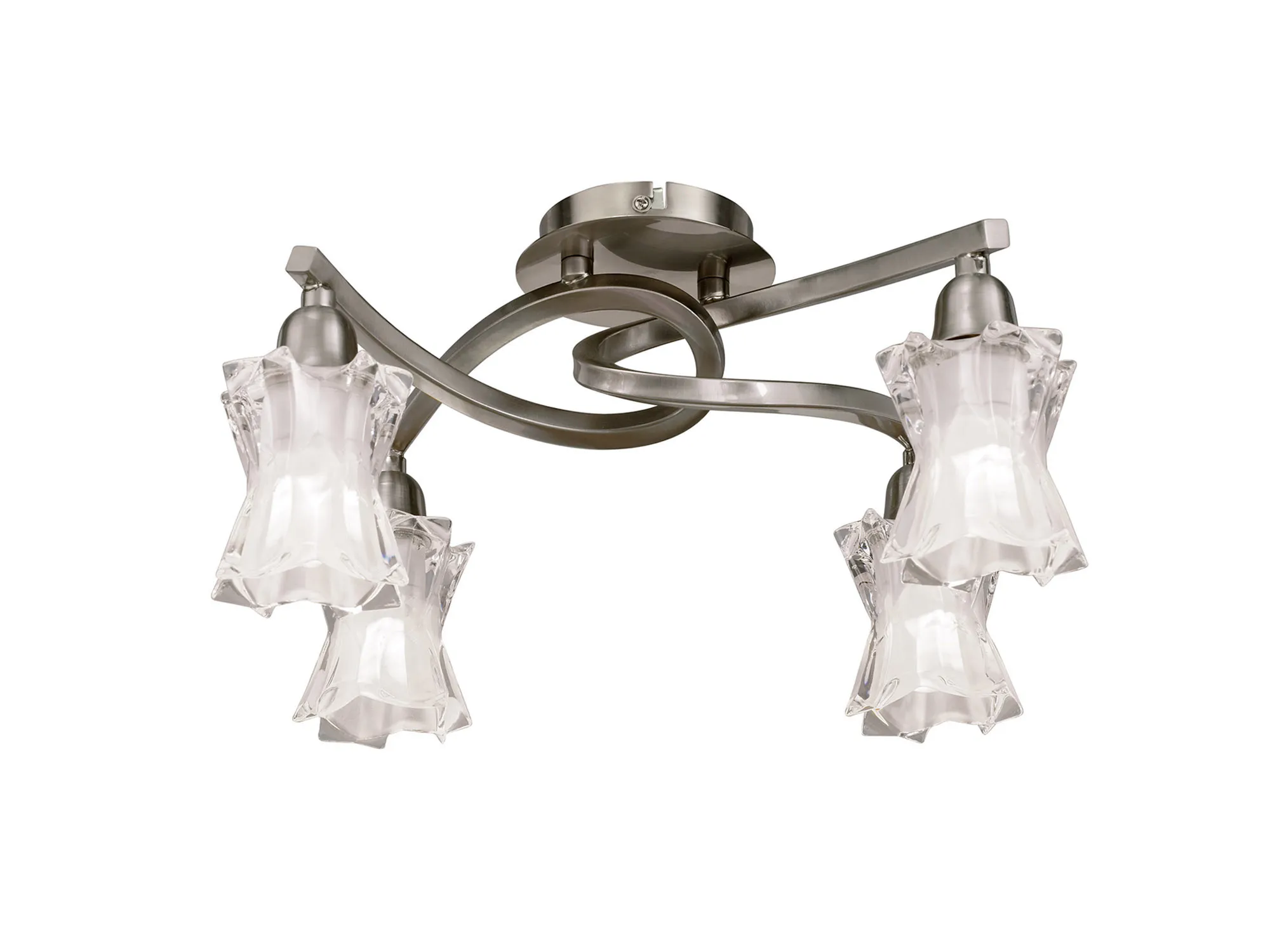 M8610/1  Alaska GU10 SN Ceiling Flush 4 Light